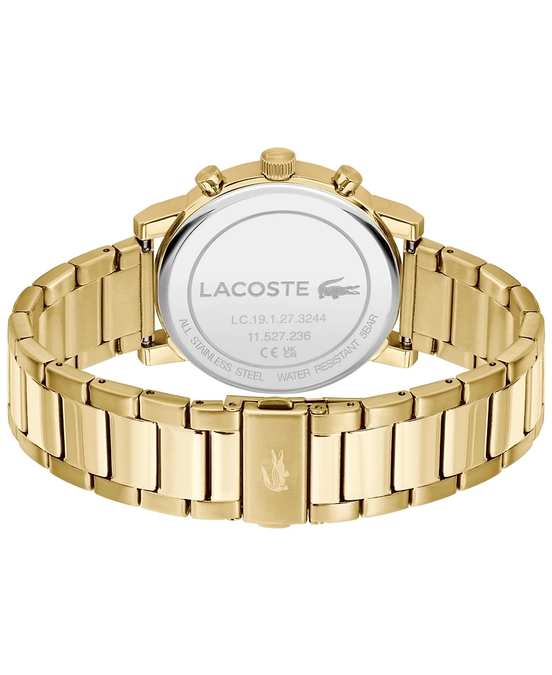 Lacoste Men's Replay Gold Tone Stainless Steel Bracelet Watch, 44mm
