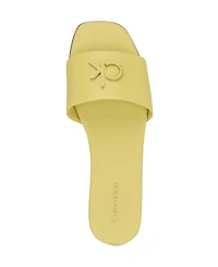 Calvin Klein Women's Yancie Logo Flat Slide Sandals