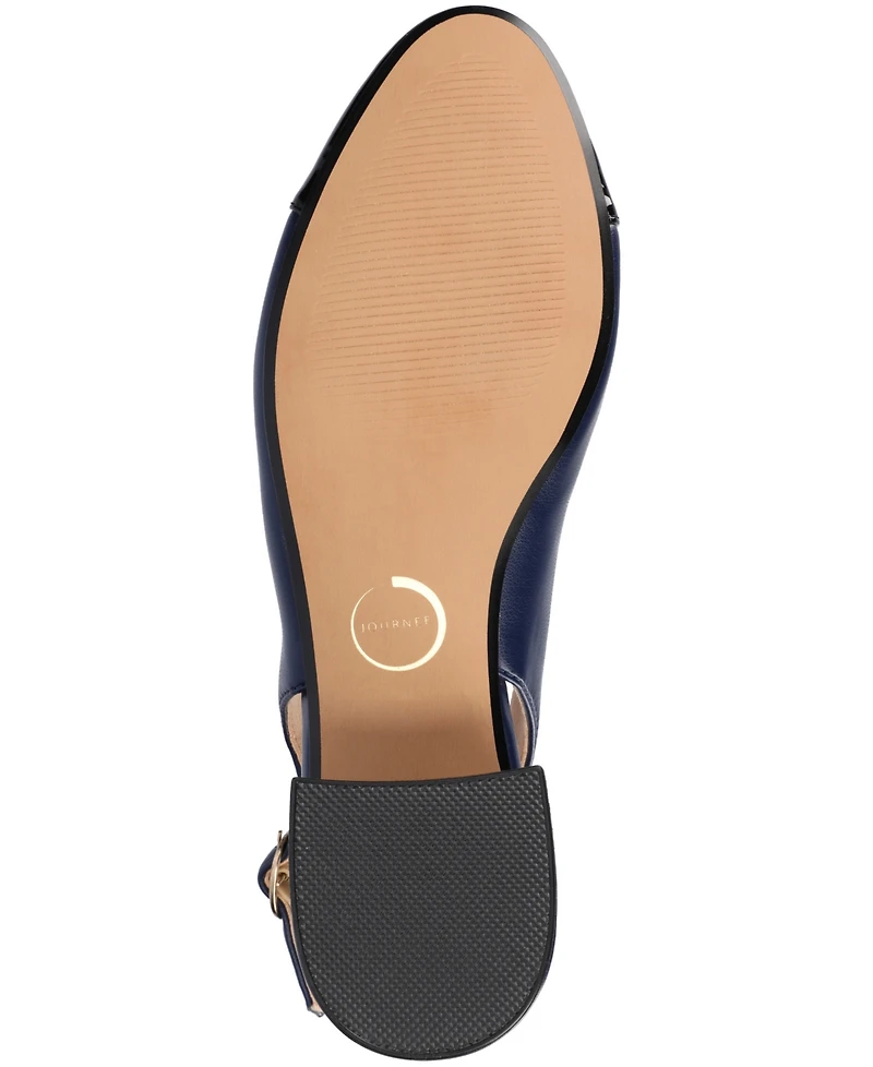 Journee Collection Women's Sammie Block Heel Slingback Pumps