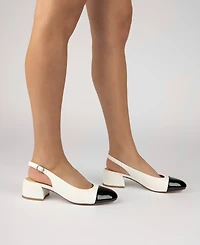 Journee Collection Women's Sammie Block Heel Slingback Pumps