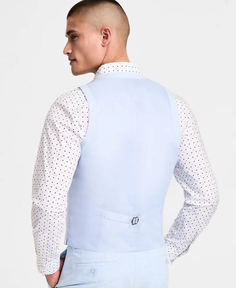 Bar Iii Men's Slim-Fit Linen Suit Vest, Exclusively at Macy's
