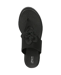 LifeStride Women's Bloom Washable Thong Slip On Wedge Sandals