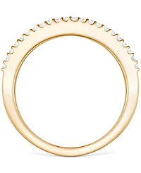 Emerald (1 ct. t.w.) & Diamond (1/3 Channel Set Band 14k Gold (Also available Ruby Sapphire)