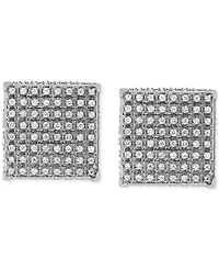 Diamond Pave Square Stud Earrings (5/8 ct. t.w.) in 14k White Gold