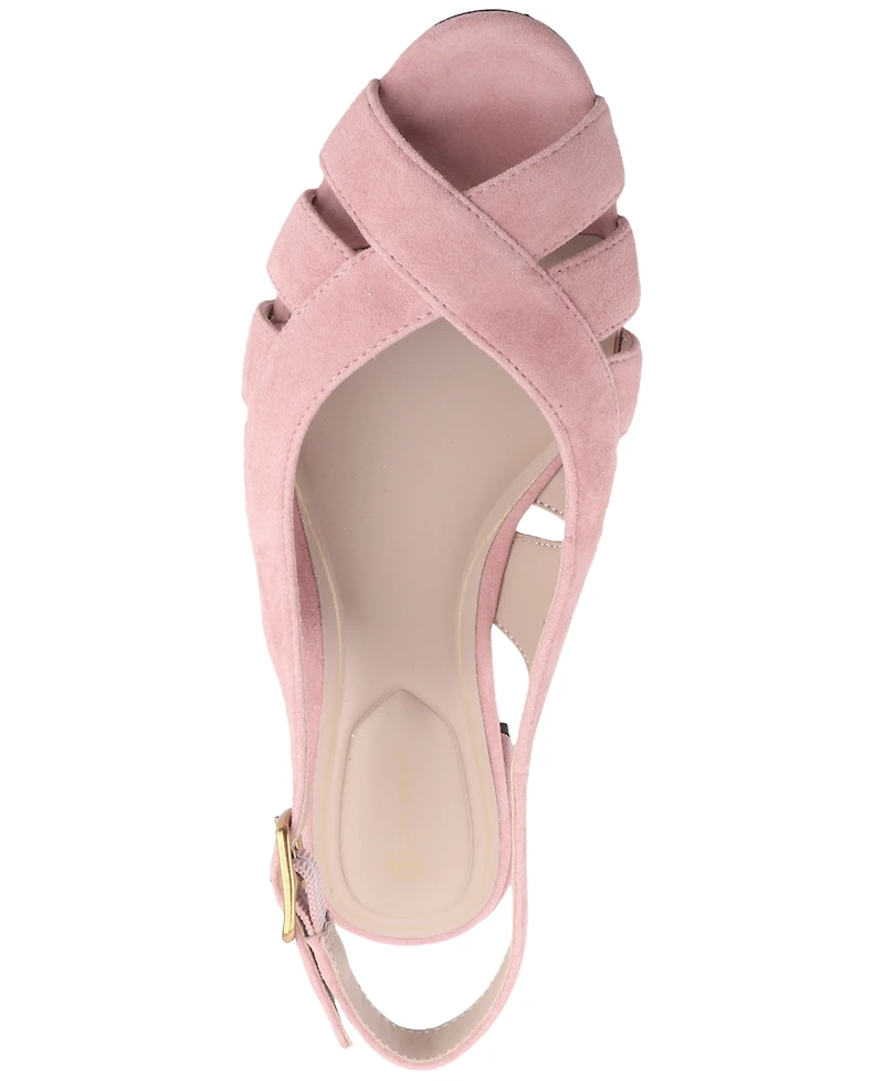 Giani Bernini Women's Essie Fisherman Peep Toe Slingback Flat Sandals, Created for Macy's
