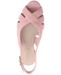 Giani Bernini Women's Essie Fisherman Peep Toe Slingback Flat Sandals, Created for Macy's