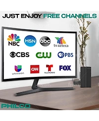 Philco Hdtv 4K Antenna with Amplifier, Indoor/Outdoor, Supports Uhf/Vhf, Free Digital Local Channels