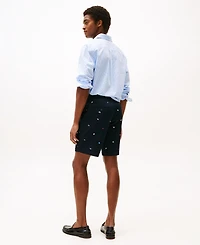 Tommy Hilfiger Men's Straight-Fit Flag Embroidered 9-1/2" Chino Shorts
