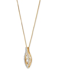 Diamond Marquise 16" Pendant Necklace (1/3 ct. t.w.) in 14k Yellow Gold