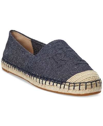 Lauren Ralph Women's Cameron Logo Slip-On Espadrille Flats
