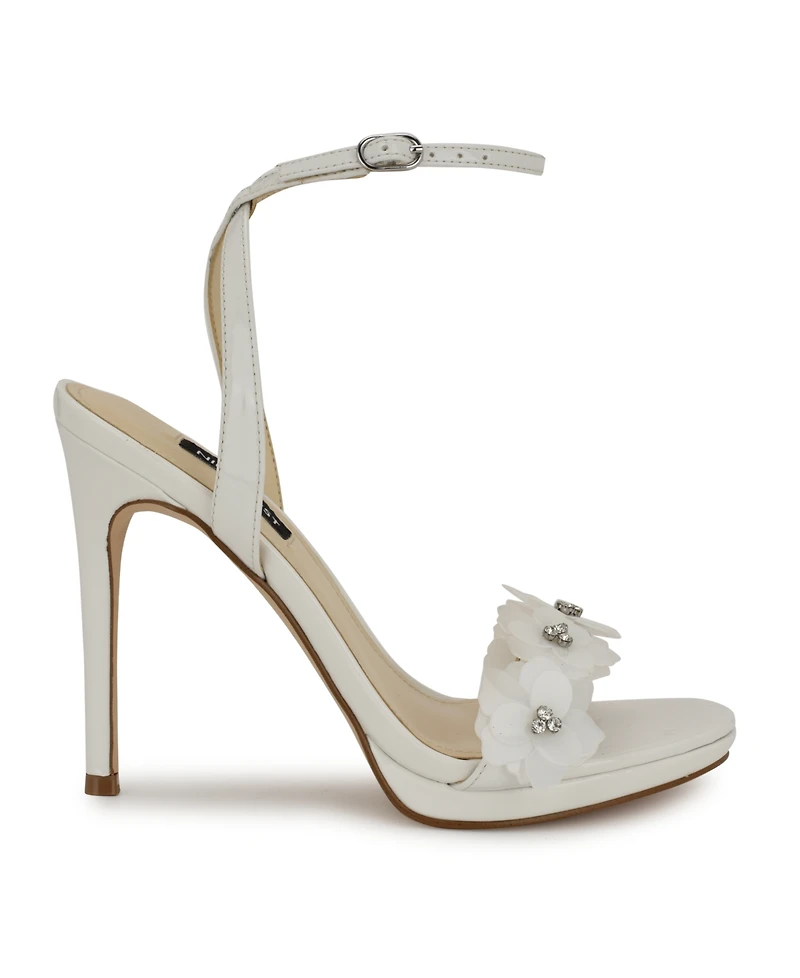 Nine West Women's Lovely Flowers Stiletto Sandals