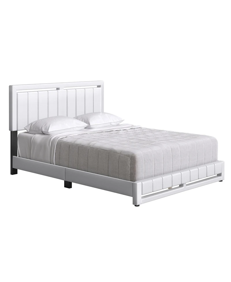 Boyd Sleep Belle Upholstered Platform Bed with Headboard, Mattress Foundation Strong 14 Wood Slat Supports, No Box Spring Required