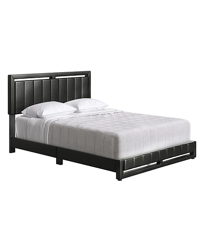 Boyd Sleep Belle Upholstered Platform Bed with Headboard, Mattress Foundation with Strong 14 Wood Slat Supports