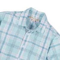 Hope & Henry Baby Boys Linen Long Sleeve Button Down Shirt