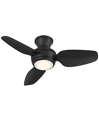 Casa Vieja 36" Whirl Modern Indoor Outdoor Ceiling Fan 3 Blade Led Light Remote Control Matte Black Finish Bedroom Patio Hugger