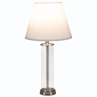 27.75" H Glass Cylinder Table Lamp Set of 2 with Shade