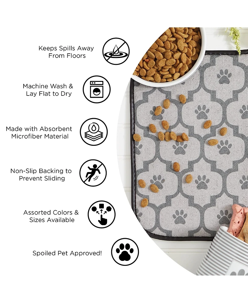 Bone Dry Pet Mat Lattice Paw Print