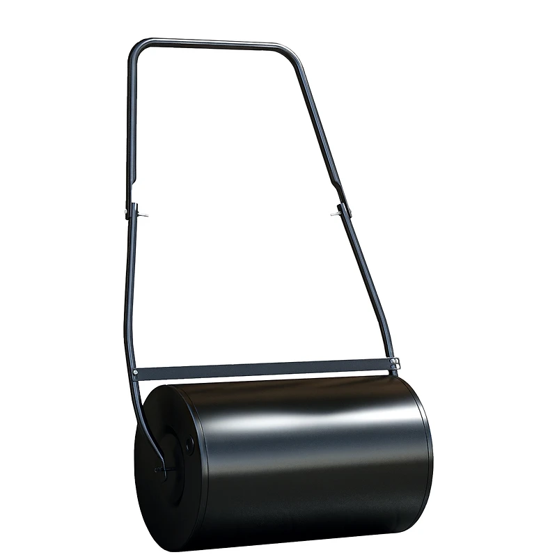 Outsunny Durhand 38L Heavy Duty Push/Tow Poly Lawn Roller, U-handle Garden Roller