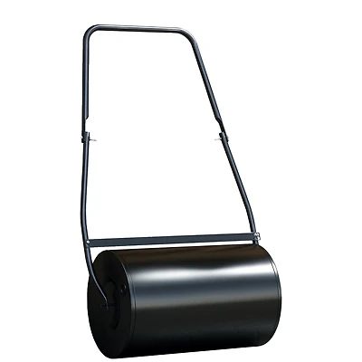 Outsunny Durhand 38L Heavy Duty Push/Tow Poly Lawn Roller, U-handle Garden Roller