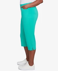 Alfred Dunner Petite Classics Flat Front Allure Clamdigger Pants