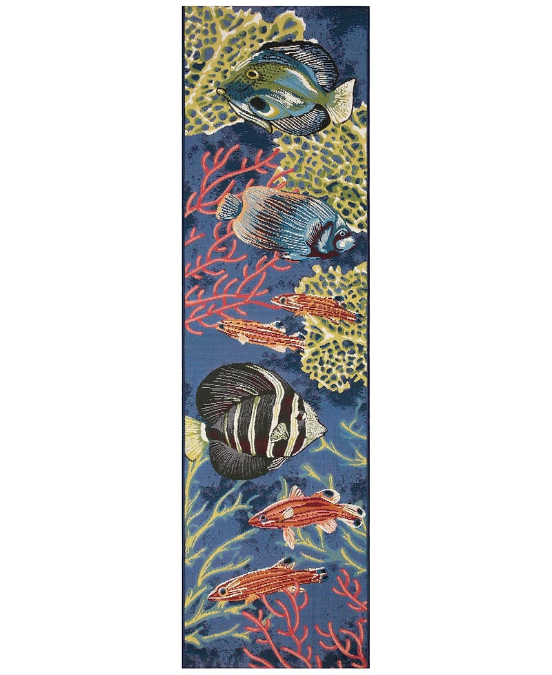 Liora Manne' Marina Fish 1'11"x7'6" Runner Area Rug