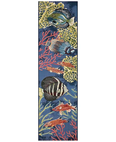 Liora Manne' Marina Fish 1'11"x7'6" Runner Area Rug