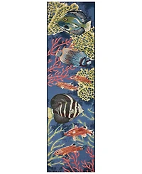 Liora Manne' Marina Fish 1'11"x7'6" Runner Area Rug