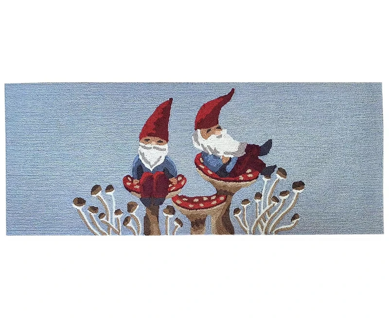 Liora Manne' Frontporch Welcome Gnome 2'x5' Runner Area Rug