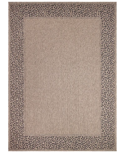 Liora Manne' Monaco Leopard Border 5'3"x7'3" Area Rug