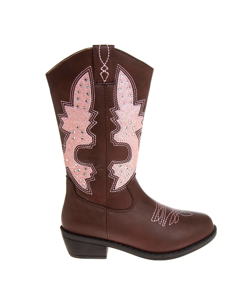 Kensie Girl Little Kids Zip-Up Cowgirl Boots