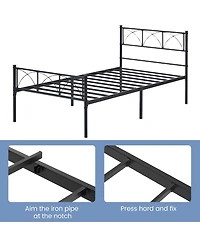 gaomon Twin Size Metal Bed Frame, Platform Bed Frame with Headboard and Footboard