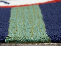 Liora Manne' Frontporch Striped Compass 1'8"x2'6" Area Rug