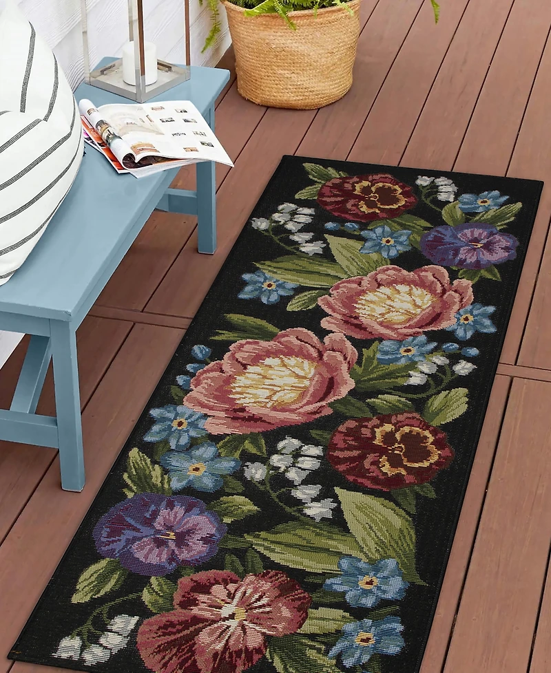 Liora Manne' Esencia Secret Garden 1'11"x4'11" Runner Area Rug