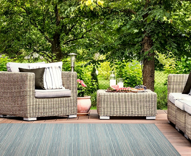 Liora Manne' Miranda Tweed Stripe 7'10"x9'10" Area Rug