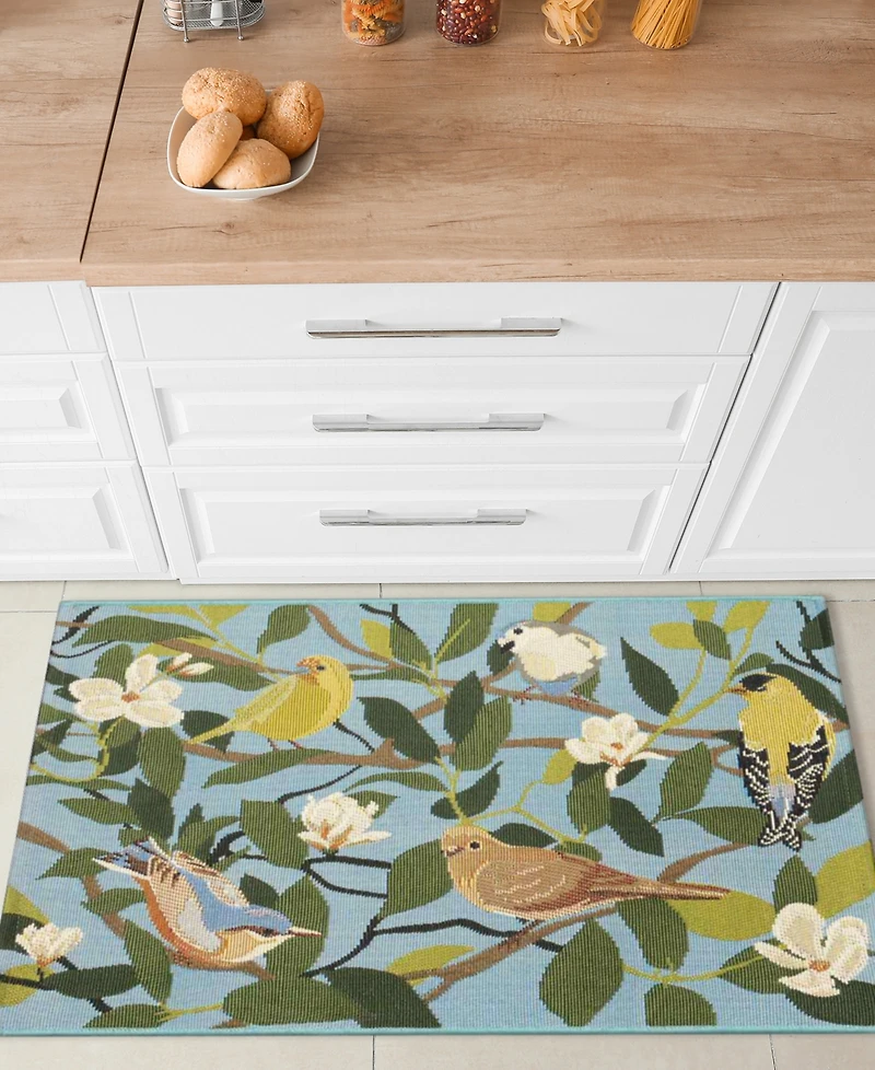 Liora Manne' Esencia Floral Finches 2'5"x3'11" Area Rug