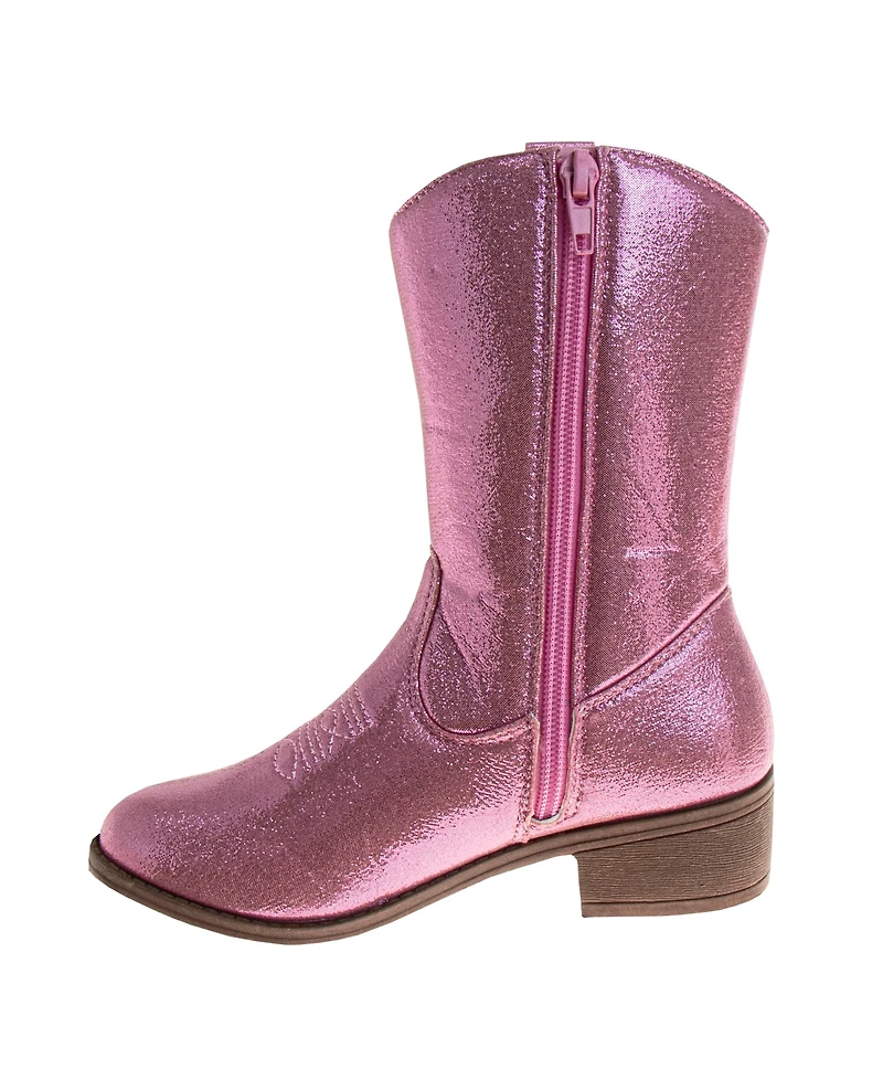 Kensie Girl Little Kids and Big Metallic Cowgirl Boots