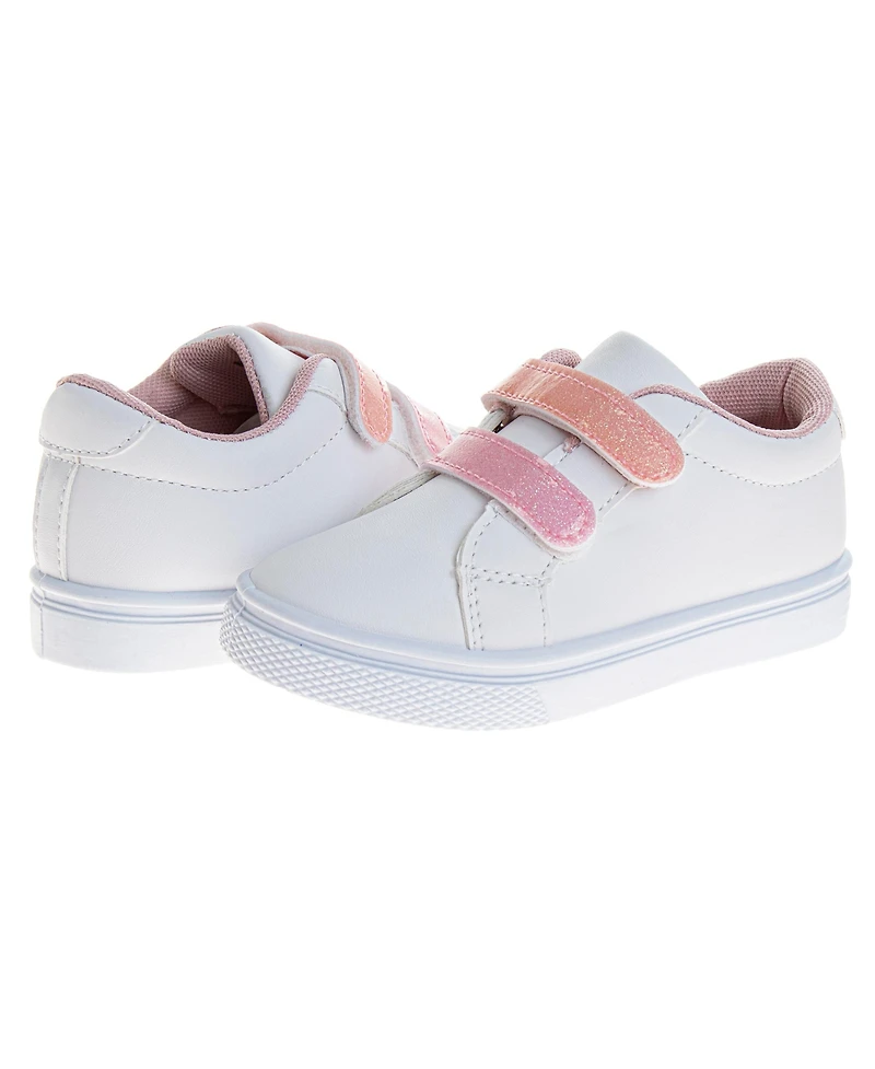 Laura Ashley Toddler Little Girl Hook and Loop Casual Sneakers