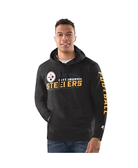 Starter Men's Heather Gray Pittsburgh Steelers Vintage Pullover Hoodie