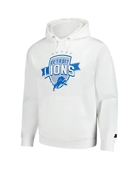 Starter Men's White Detroit Lions Vintage Pullover Hoodie