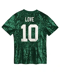Outerstuff Big Girls Jordan Love Green Bay Packers Sequin V-Neck Fashion Jersey