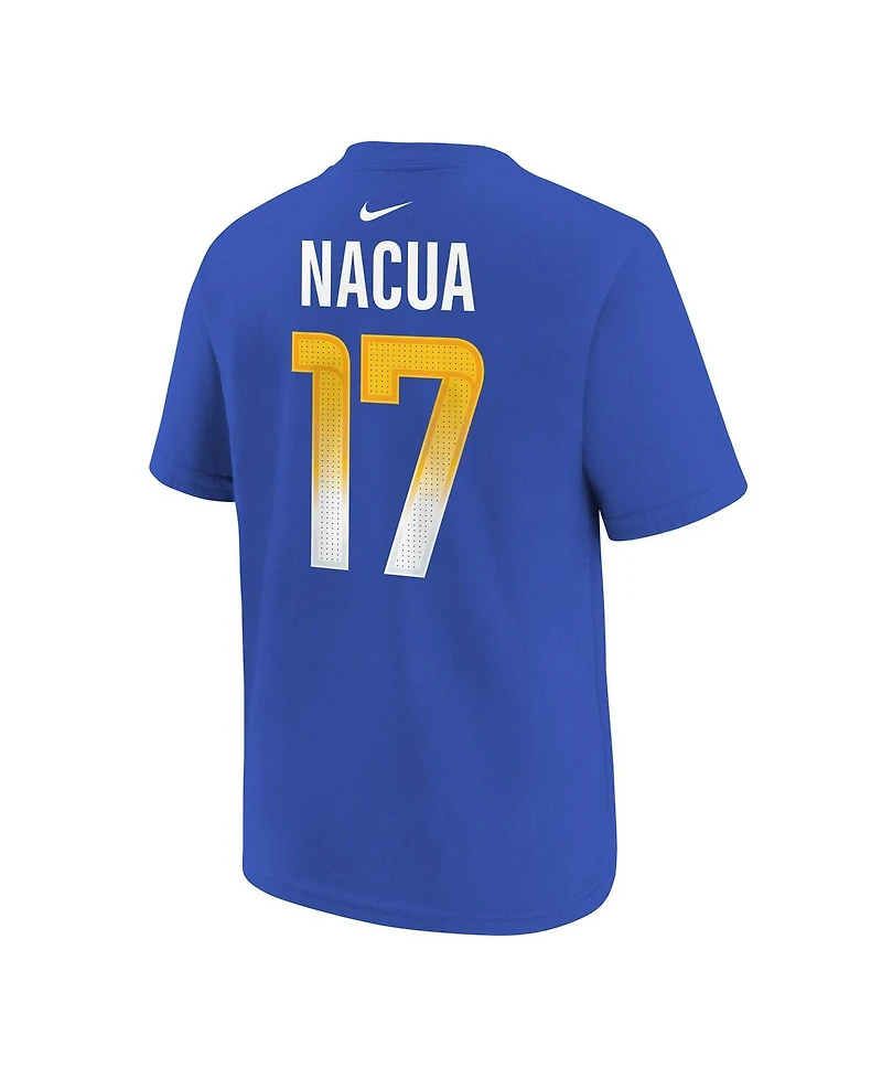 Nike Big Boys and Girls Puka Nacua Royal Los Angeles Rams Player Name Number T-Shirt