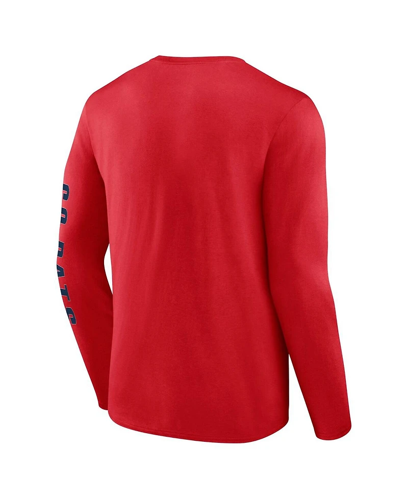 Fanatics Men's Red New England Patriots Vision Long Sleeve T-Shirt