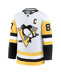 Fanatics Men's Sidney Crosby White Pittsburgh Penguins Away Premium Jersey