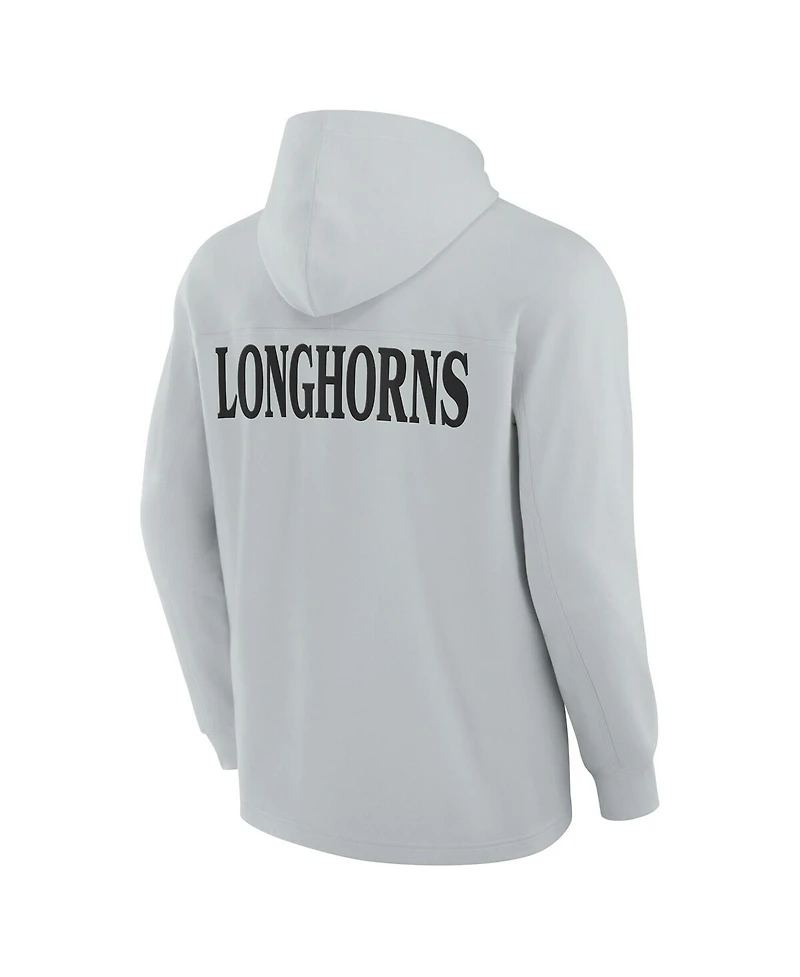 Fanatics Men's Gray Texas Longhorns Blaze Tri-Blend Pullover Hoodie