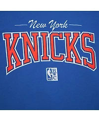 Mitchell & Ness Men's Blue New York Knicks Hardwood Classics There Back 2.0 Vintage Pullover Sweatshirt