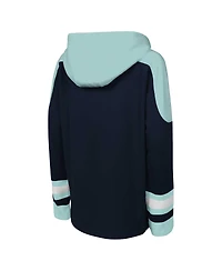 Outerstuff Big Boys and Girls Deep Sea Blue Seattle Kraken Must Have Home V-Neck Pullover Hoodie