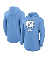 Jordan Men's Light Blue North Carolina Tar Heels Lightweight Performance Long Sleeve Hoodie T-Shirt