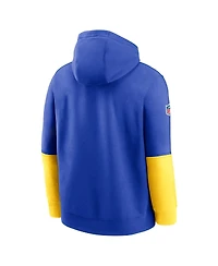 Nike Men's Royal Los Angeles Rams 2024 Sideline Club Pullover Hoodie