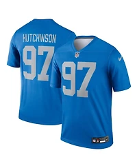 Nike Men's Aidan Hutchinson Blue Detroit Lions Alternate Legend Player Performance Top