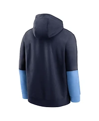 Jordan Men's Navy/Light Blue North Carolina Tar Heels 2024 Sideline Club Pullover Hoodie
